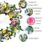 Summer Wreaths for Front Door, 22 Inch Eucalyptus Wreath with Hello Sign, Colorful Little Daisies and Winter Jasmine, Summer